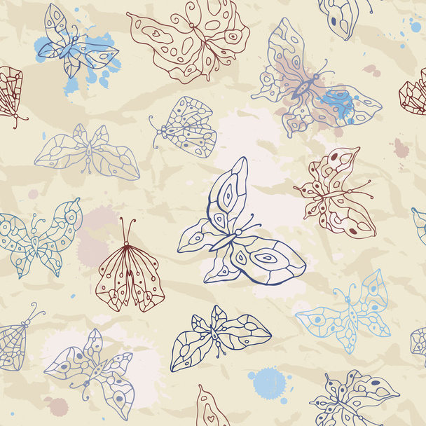 Butterflies seamless background - Vektör, Görsel
