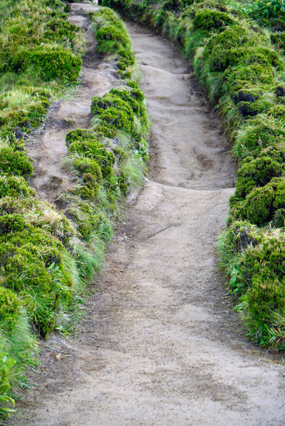camino fangoso en los lagos de cidade en la isla de las Azores sao miguel - Foto, Imagen