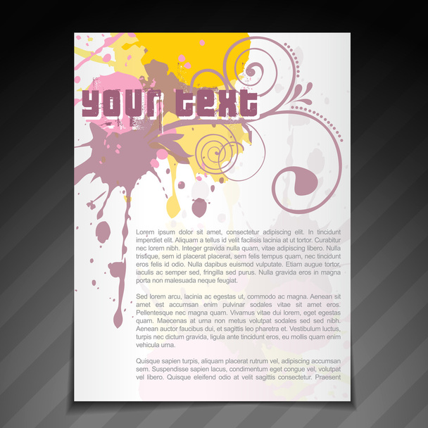 olorful brochure flyer template design - Vector, imagen