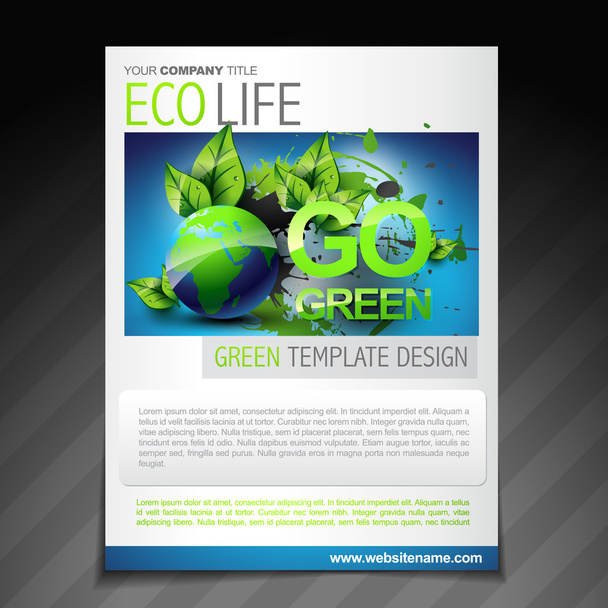  eco friendly flyer brochure design poster template - Vektor, kép