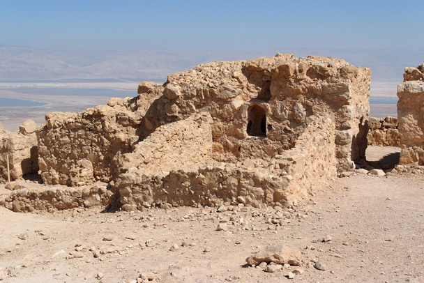 Ruinen der antiken Kirche Masada Festung - Foto, Bild