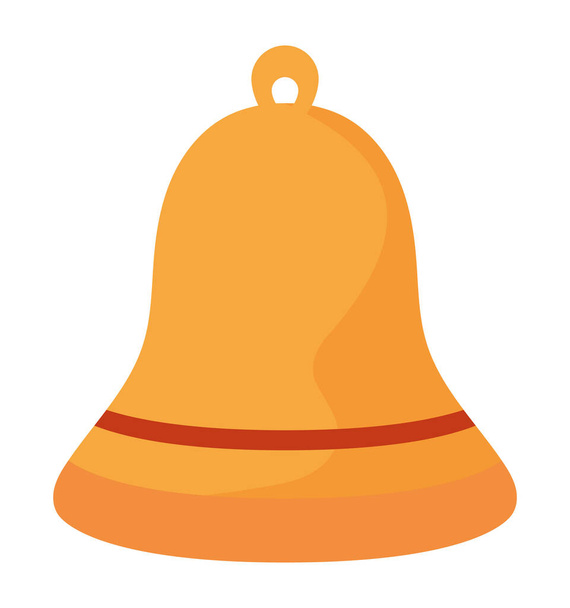 pretty gold bell - Vector, Image