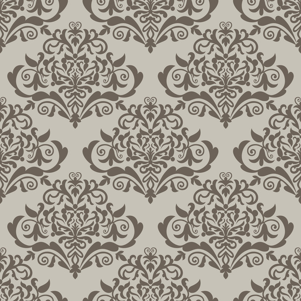 Damask beautiful background with rich, old style, fashioned seamless pattern - Vector, Imagen