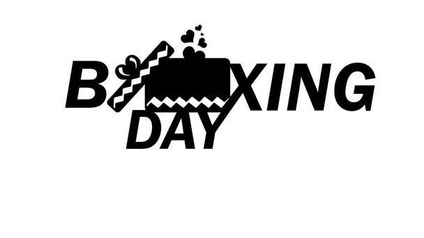 inscripción día de boxeo, sobre un fondo blanco. - Foto, imagen