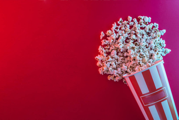 popcorn background cinema concept. High quality photo - Foto, Imagem