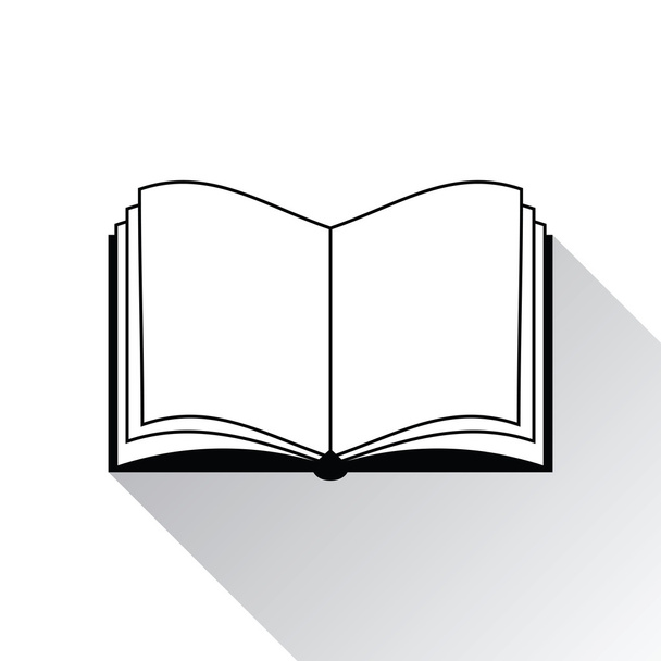 Buch-Symbol auf weißem Hintergrund - Vektor, Bild