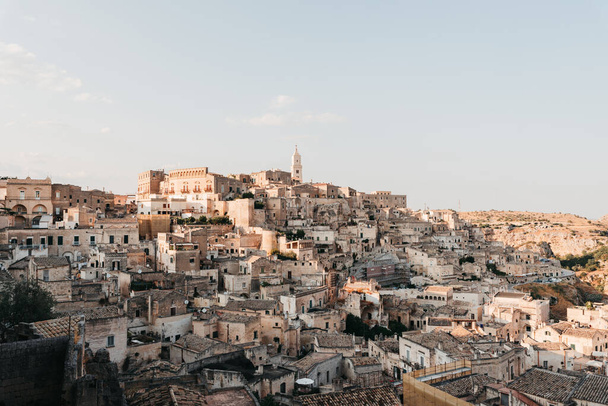 A scenic view of the old city of Sassi di Matera in Italy - Zdjęcie, obraz