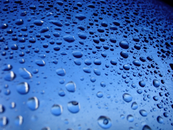 Gotas de agua azul
 - Foto, Imagen