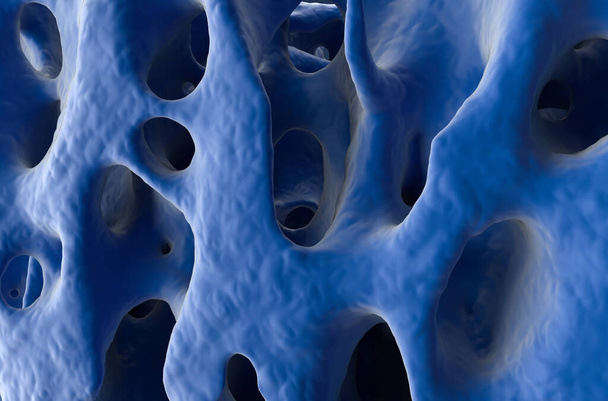 Κανονική δομή των οστών (υγιής φλοιός οστών) - ισομετρική άποψη 3d εικονογράφηση - Φωτογραφία, εικόνα