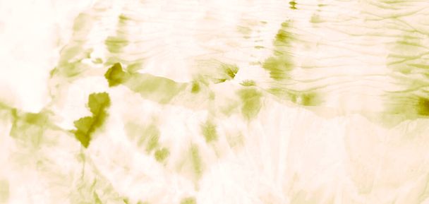 Crema Abstract Splash. Pintura de Arte Sucio. Impresión en acuarela. Aquarelle Texture. Banner cepillado. Green Wet Art Print. Blanco Tie Dye Grange. Graffiti cepillado. Tie Dye Batik. Verde - Foto, Imagen