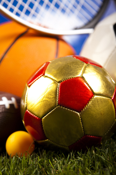 sportovní míče s vybavením - Fotografie, Obrázek