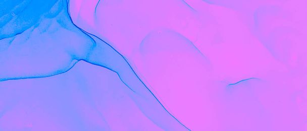 Fondo abstracto rosa. Arte Moderno. Impresión en acuarela. Impresión de arte húmedo. Graffiti de tinta. Textura de acuarela. Patrón de tinta de alcohol azul. Banner Splash. Artistic Alcohol Ink. Morado - Foto, imagen