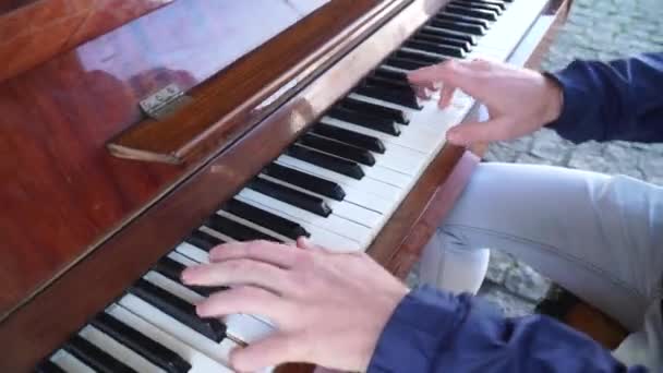 Guy playing the piano.Close-up Shot - Footage, Video