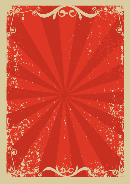 Red background with grunge elements decorationl .Retro image for - Vektör, Görsel