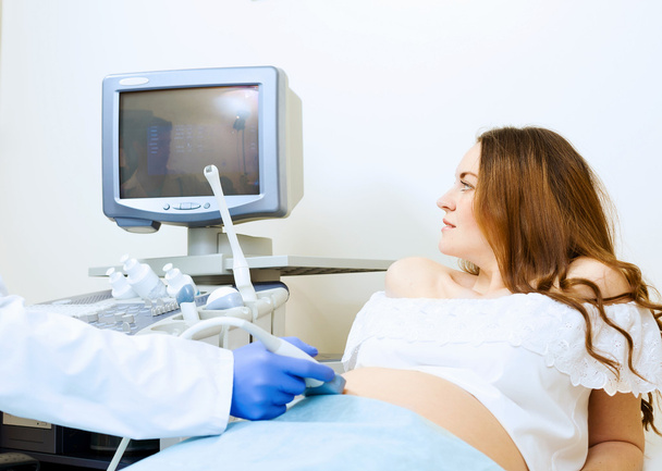 Pregnant woman examined by doctor - Zdjęcie, obraz