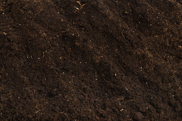 Soil for plant isolated on white background. Soil pattern. - Foto, Bild