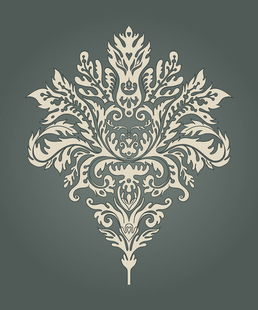 Vintage ornate element in baroque style. Seamless pattern. Wallpaper, textile design. Vector illustration. - Vektör, Görsel
