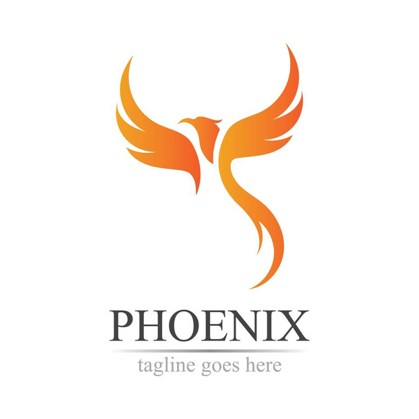 Phoenix logo diseño vector ilustración - Vector, imagen