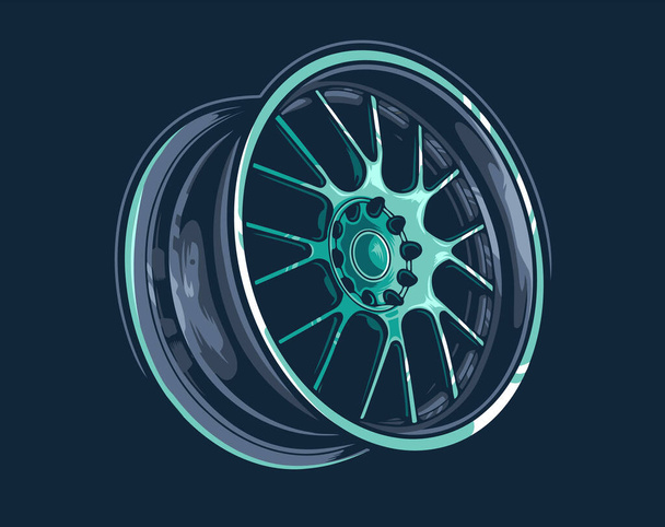 Reifengeschäft, Felgenlogo, Template Logo Reifen - Vektor, Bild