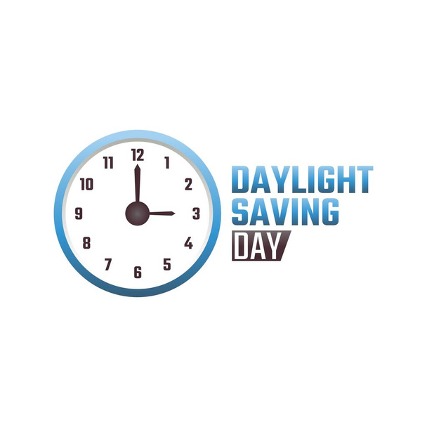 vector graphic of daylight saving day good for daylight saving day celebration. flat design. flyer design.flat illustration. - Vector, Image