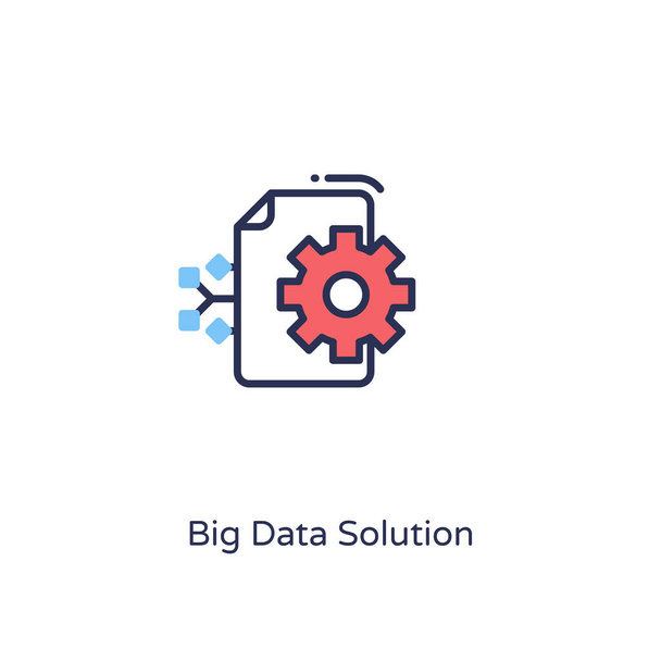 Big Data Solution ikon vektorban. Logotípus - Vektor, kép