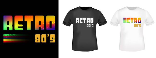 Retro 80s typografia vintage design t-paita, leima, tee tulostaa, applique, muoti iskulause, merkki, etiketti vaatteet, farkut, tai muita painotuotteita. Vektoriesimerkki. - Vektori, kuva