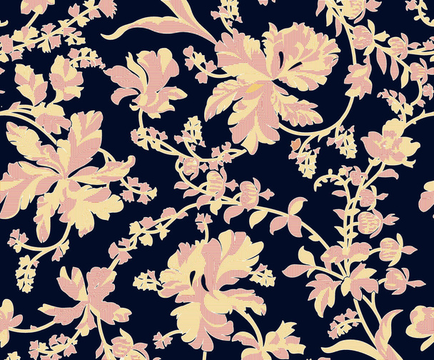 watercolor flower design with navy color - Valokuva, kuva