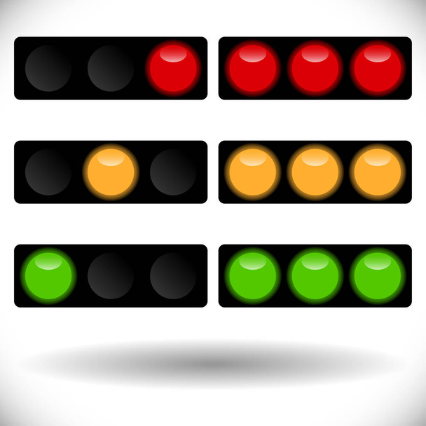 Traffic light, traffic lamp, semaphore icon, illustration - stock vector illustration, clip-art graphics - Вектор, зображення