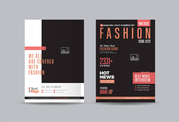 Diseño mínimo de revista o diseño editorial Lookbook o cartera de moda y usos múltiples - Vector, Imagen