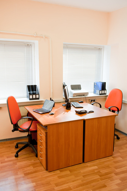 Modern office interior - workplace - Fotoğraf, Görsel