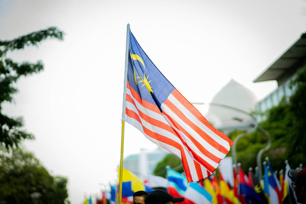 Putrajaya, Malajzia -31 augusztus 2019; Ifjúsági ünneplés során 62 Malajzia Függetlenség Napja felvonulás Augusztus 31-én 2019 Dataran Putrajaya. - Fotó, kép
