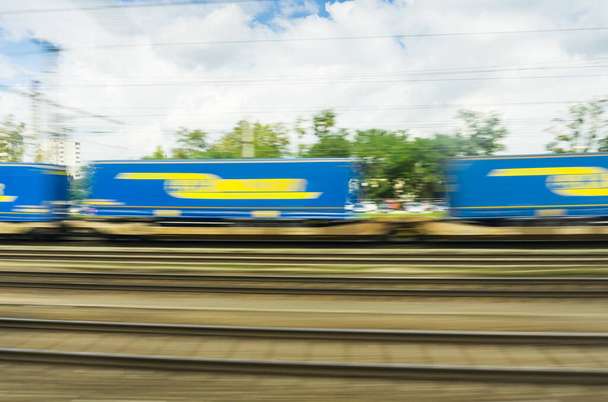 Motion blurred background for freight and transport - Photo, Image