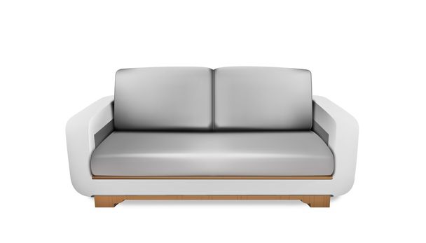 Pehmeä harmaa tila sohva
 - Vektori, kuva