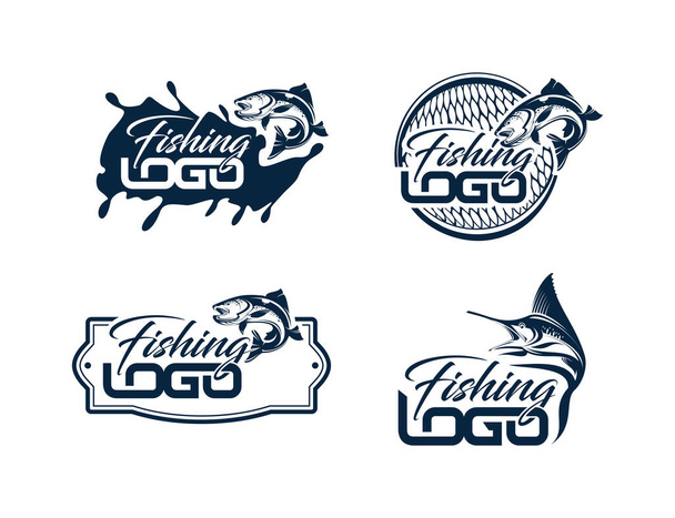Vector Fishing Logo Design - Vector, imagen