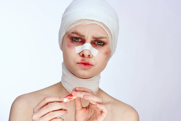 a person plastic surgery operation bare shoulders studio lifestyle - Zdjęcie, obraz