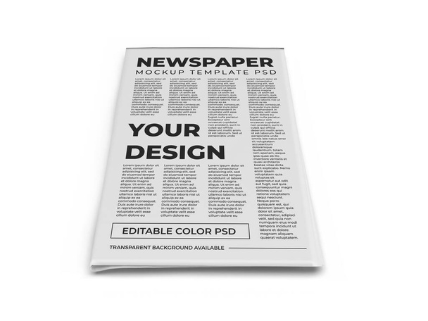 3D εικονογράφηση εφημερίδα Mockup σκηνή σε απομονωμένο φόντο - Φωτογραφία, εικόνα