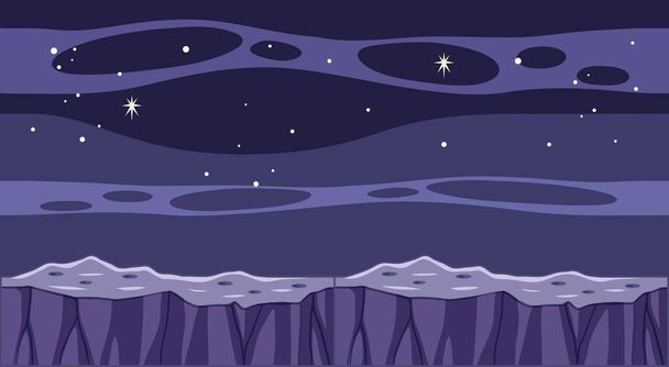 Fantasy outer space scene in cartoon style illustration - ベクター画像