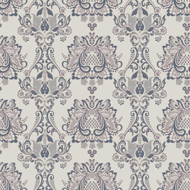 vintage floral seamless patten. Classic Baroque wallpaper. seamless vector background - Vector, Image