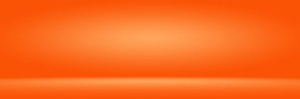 Fond studio photographique orange vertical avec vignette douce. Fond dégradé doux. Toile peinte en toile de fond studio
. - Photo, image