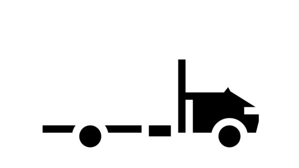 ciężarówka przez całą dobę bezpłatna usługa wysyłki animacja glif ikona - Materiał filmowy, wideo