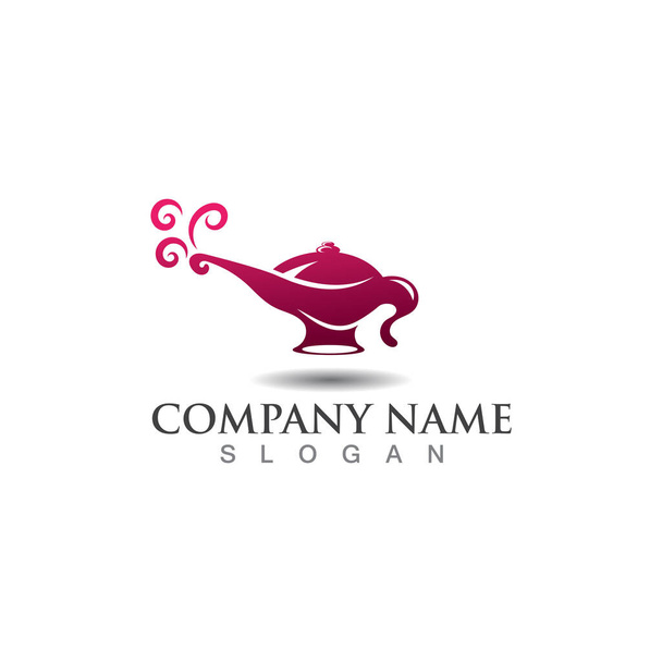 Magic lamp logo icon creative business design vector template - Vector, Image