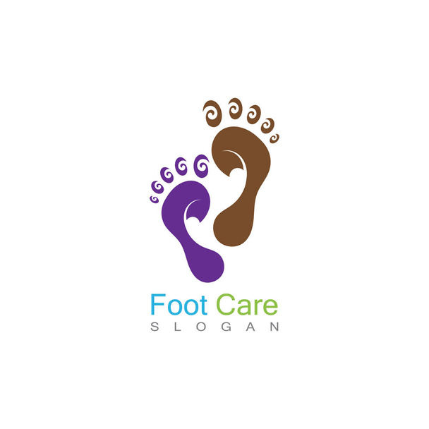 Modèle de logo de soins des pieds vecteur de conception, emblème, conception de concept, symbole créatif, icône - Vecteur, image