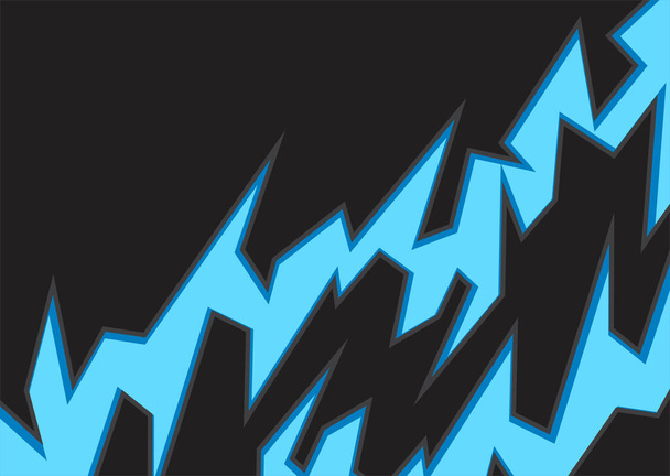 Abstraktní pozadí s modrými klikatými klikatými vzory - Vektor, obrázek