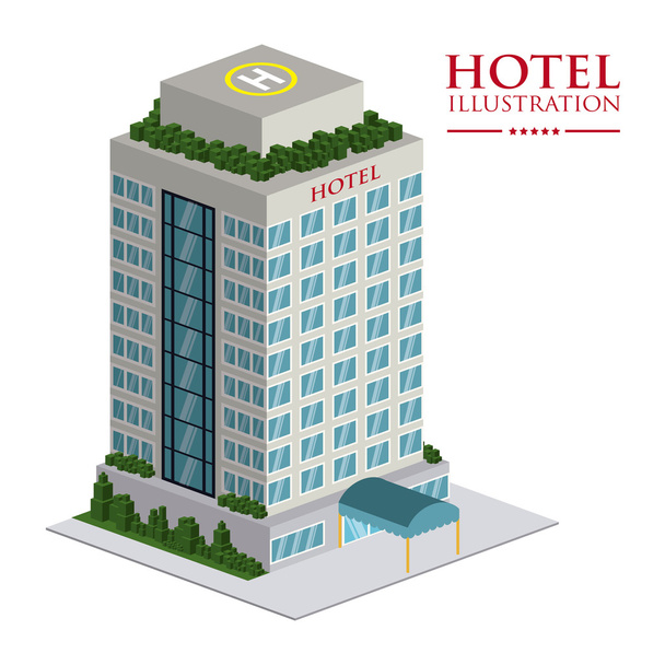 Hotel ontwerp - Vector, afbeelding