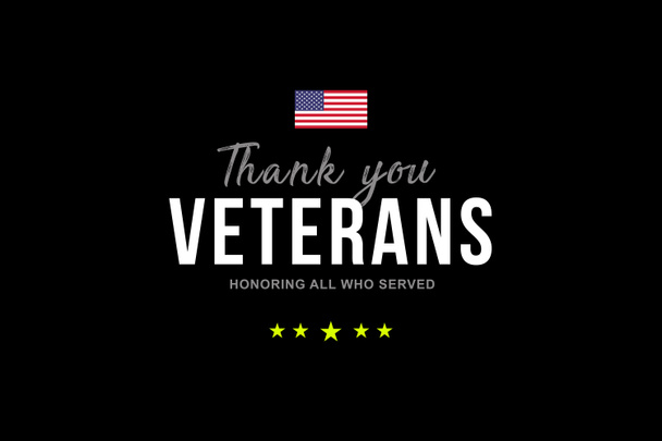 幸せな退役軍人の日。退役軍人の皆様、ありがとうございました。全ての奉仕者を称えます。アメリカ国旗の要素。ポスター壁紙背景 - 写真・画像