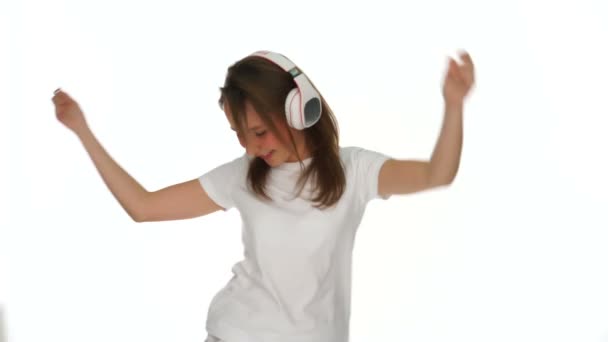 Sorrindo menina ouvindo sua música
 - Filmagem, Vídeo