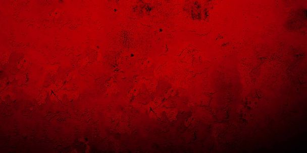 Punainen, pelottava tausta. Tumma grunge punainen rakenne betoni - Valokuva, kuva