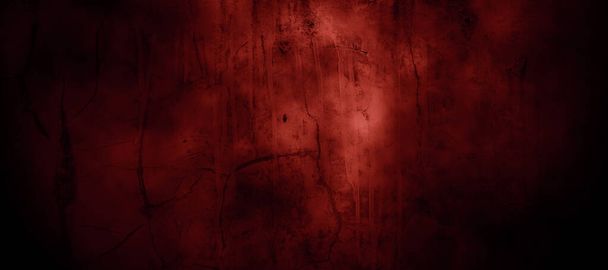 Dark Red horor děsivé pozadí. Tmavý grunge červená textura beton - Fotografie, Obrázek