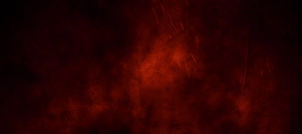 Dunkelroter Horror mit gruseligem Hintergrund. Dark Grunge Red Texture Beton - Foto, Bild