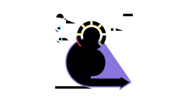 velocidad logro tarea optimización color icono animación - Imágenes, Vídeo